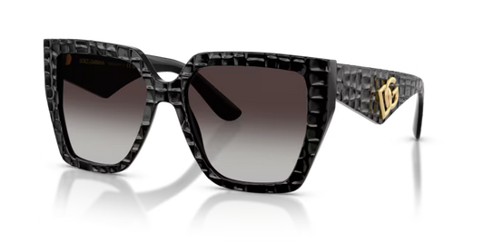 Dolce&Gabbana - 0DG4438 - Black Texture w/Grey Gradient Lens