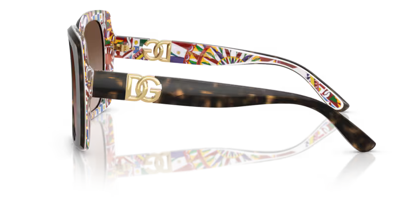 Dolce&Gabbana - 0DG4475 - Havana on White Barrow w/Brown Gradient Lens
