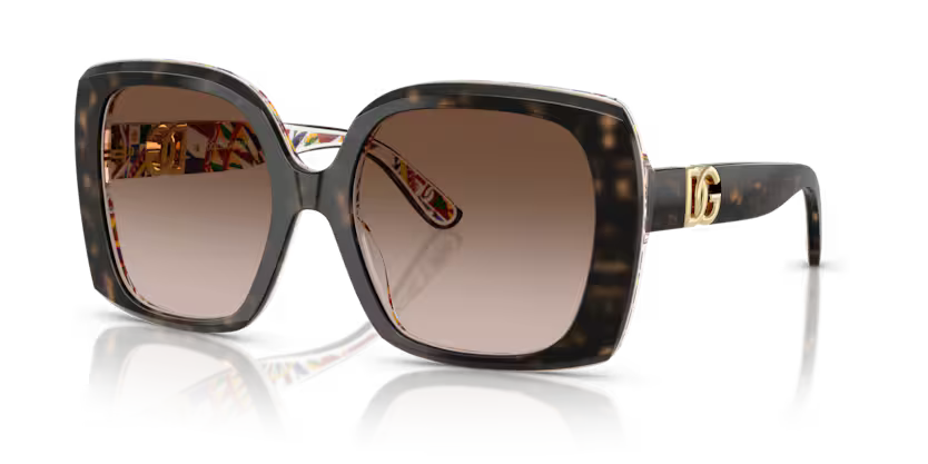 Dolce&Gabbana - 0DG4475 - Havana on White Barrow w/Brown Gradient Lens