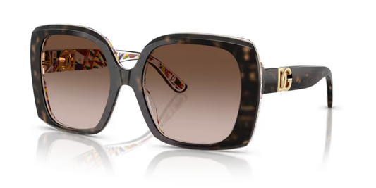 Dolce&Gabbana - 0DG4475 - Havana on White Barrow w/Brown Gradient Lens