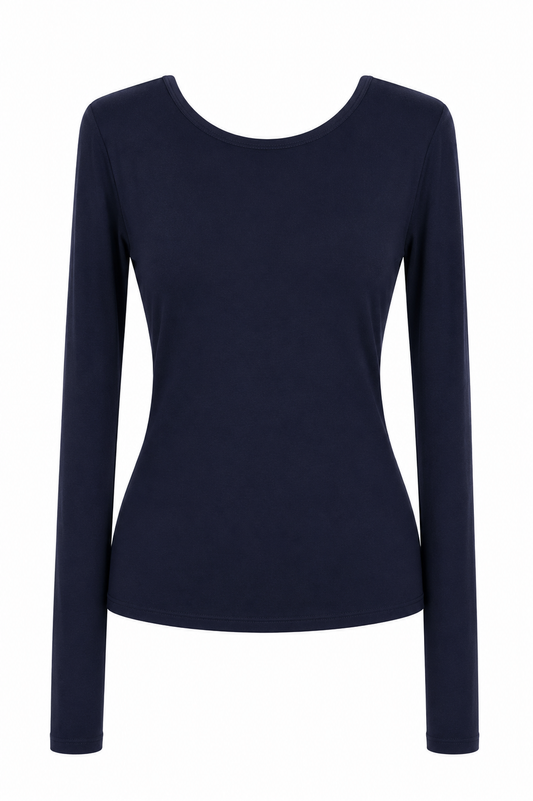 MILA - Long Sleeve Crew - Navy
