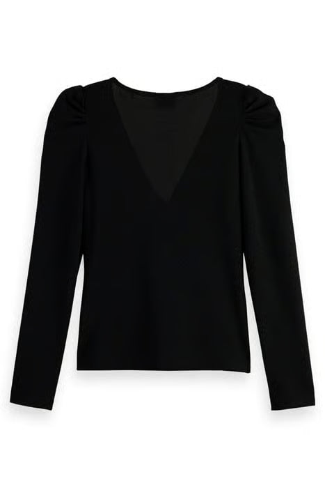 Scotch & Soda - Mettalic Twist Top - Black