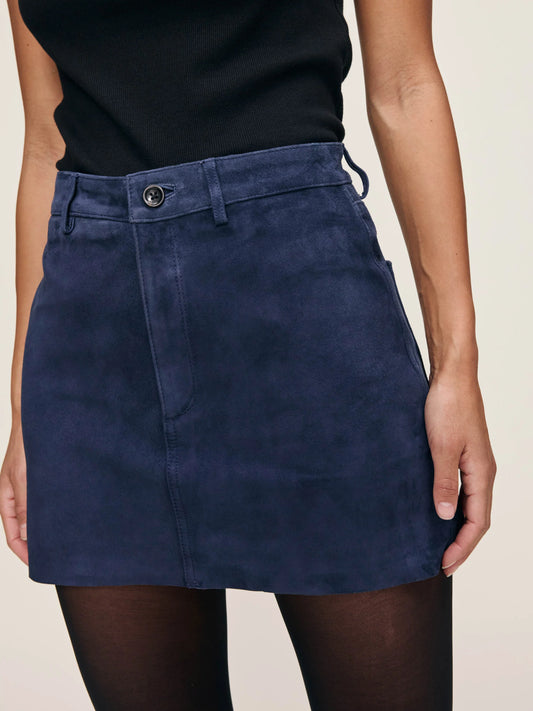 DL1961 - Alma Skirt Mini - Navy Suede