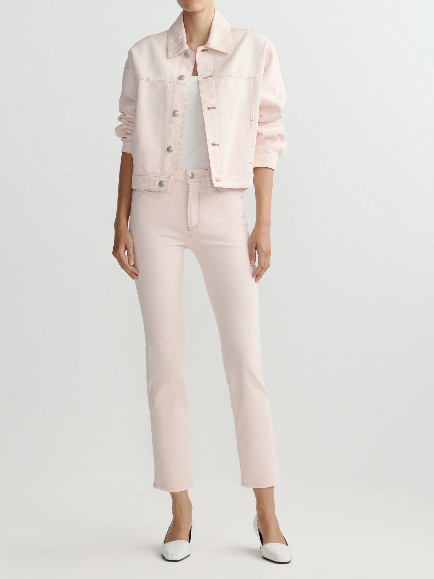 DL1961 - Mara Straight Mid Rise Instasculpt™™ Ankle Jeans - Ballet
