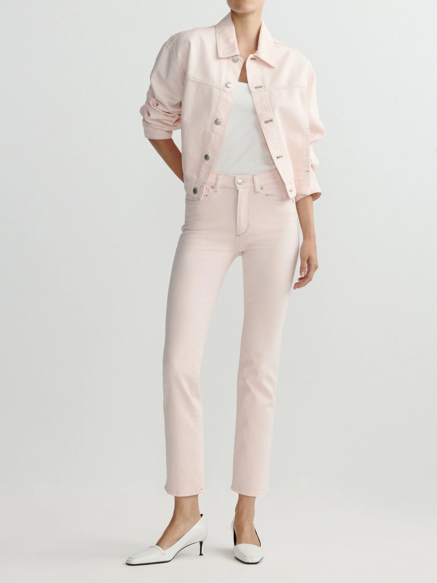 DL1961 - Mara Straight Mid Rise Instasculpt™™ Ankle Jeans - Ballet