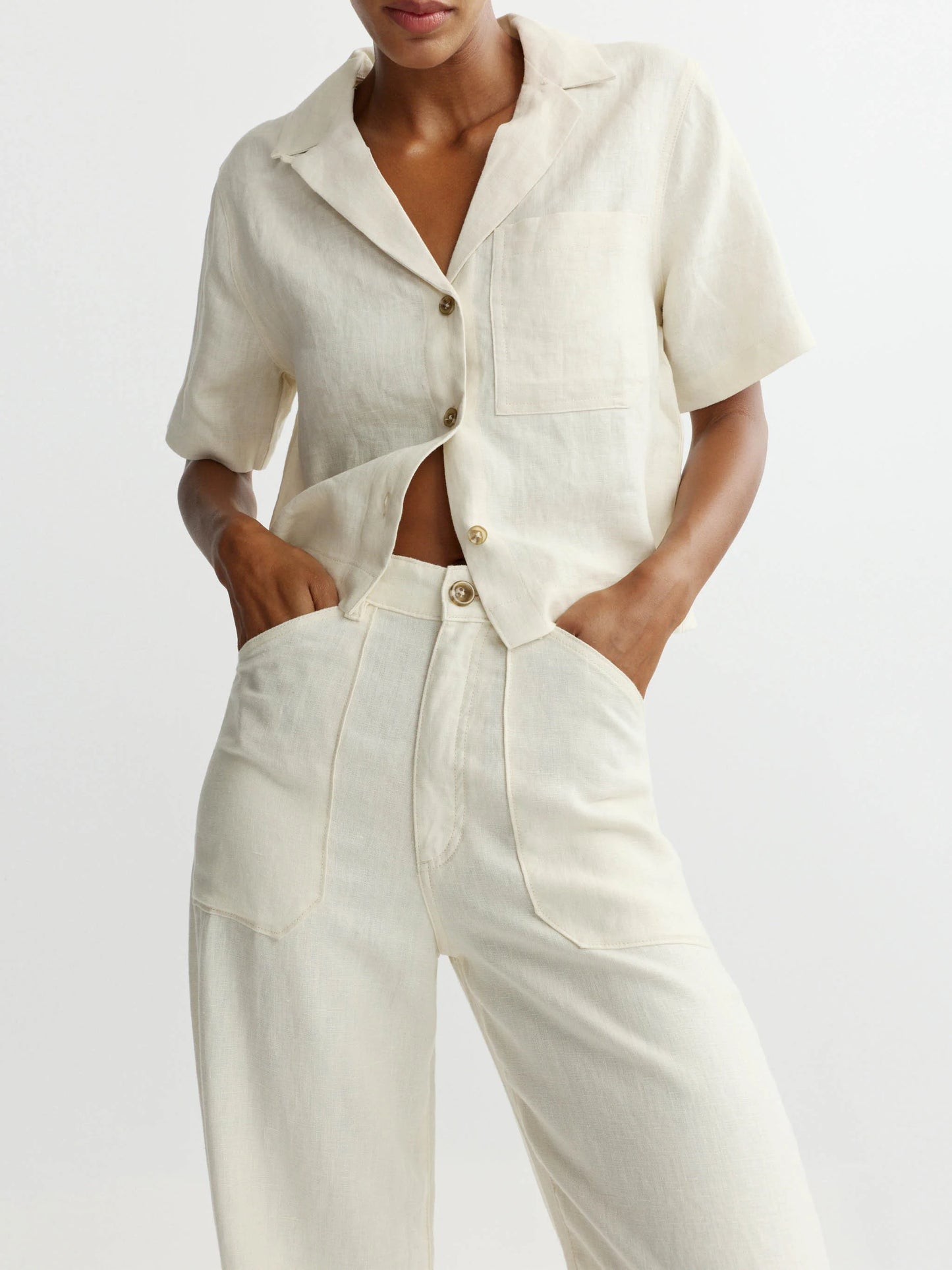 DL1961 - Hampton Shirt Short Sleeve - Flax Linen