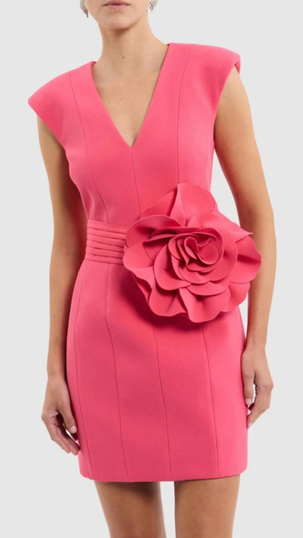 Rebecca Vallance Posey Strap Mini Dress in Rouge Red