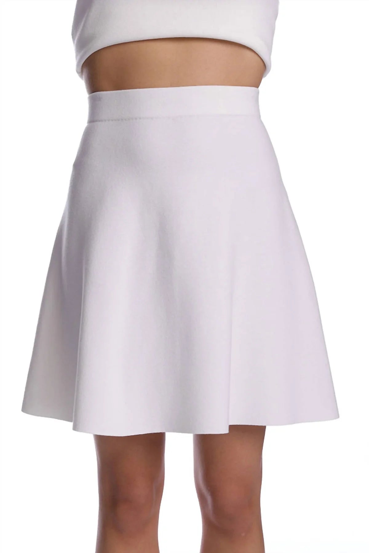 Minnie Rose - Flared Skirt - White