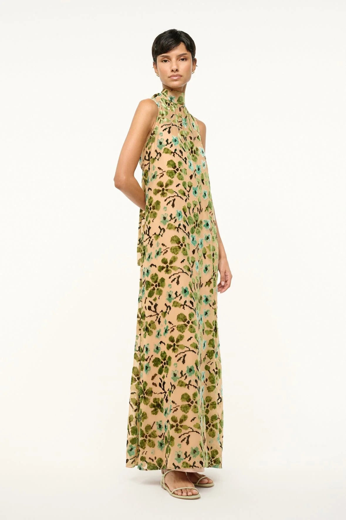 Staud-Albee Dress Moss Floral Tapestry