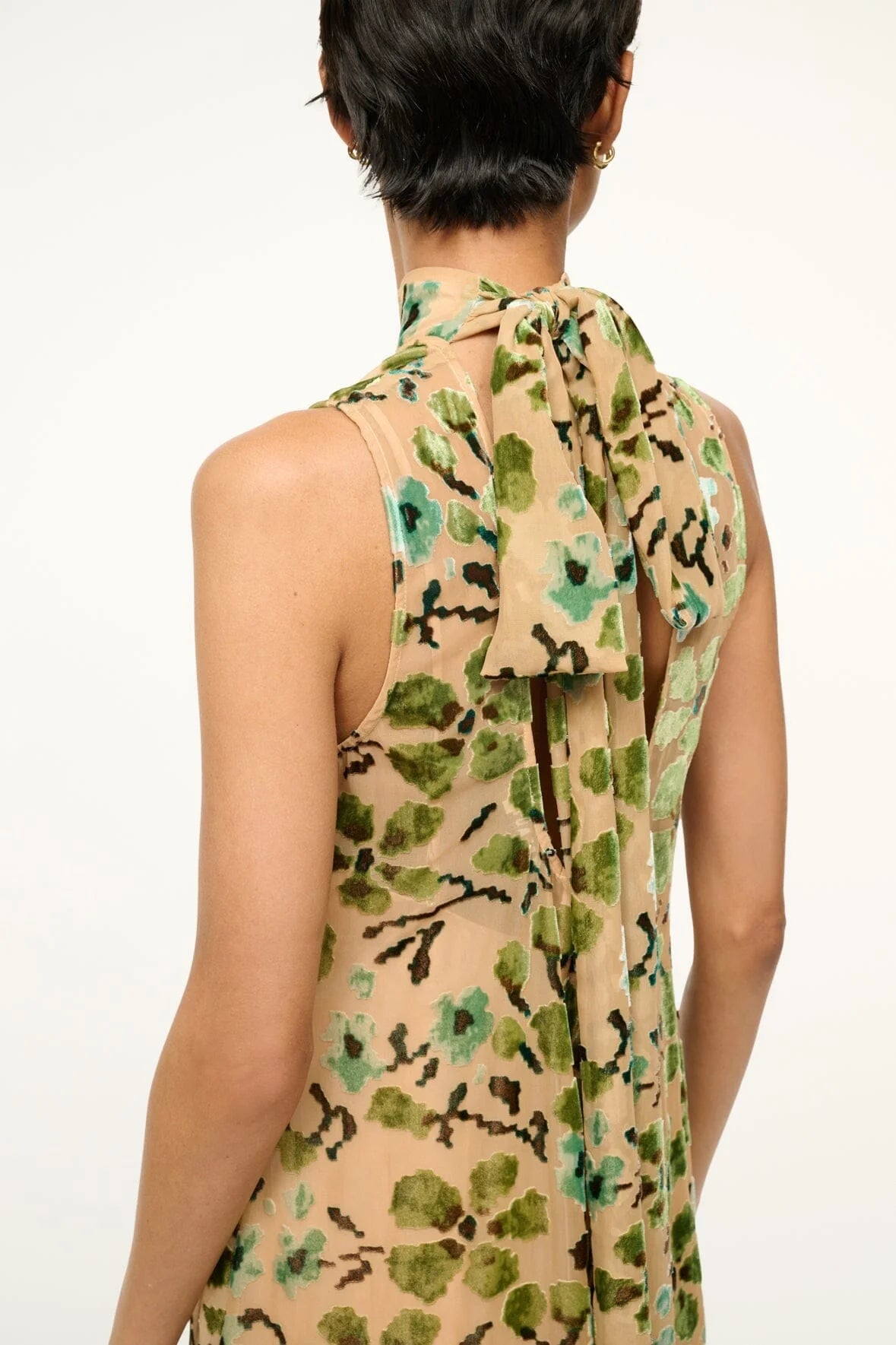 Staud-Albee Dress Moss Floral Tapestry