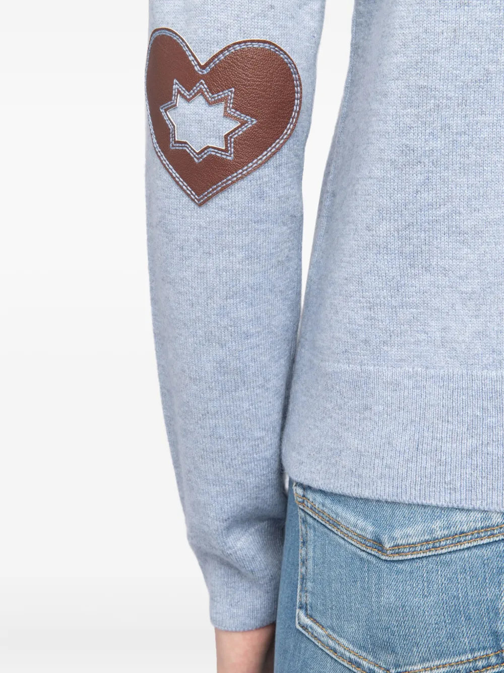 Zadig & Voltaire - CICILC Heart Patch Sweater - Light Blue