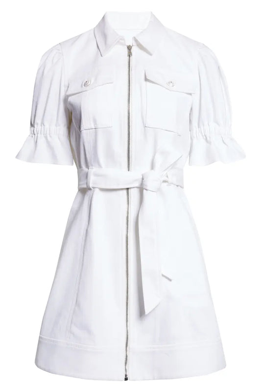 Cinq a Sept-White Holly Denim Dress