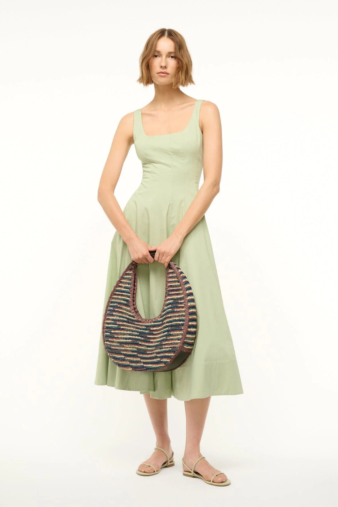 Staud-Wells Dress Pale Jade