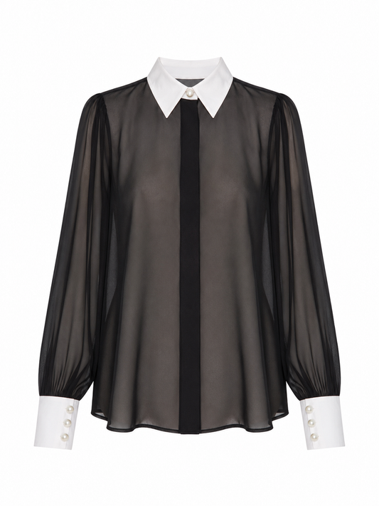 Janet Howard - Carter Blouse - Black/White