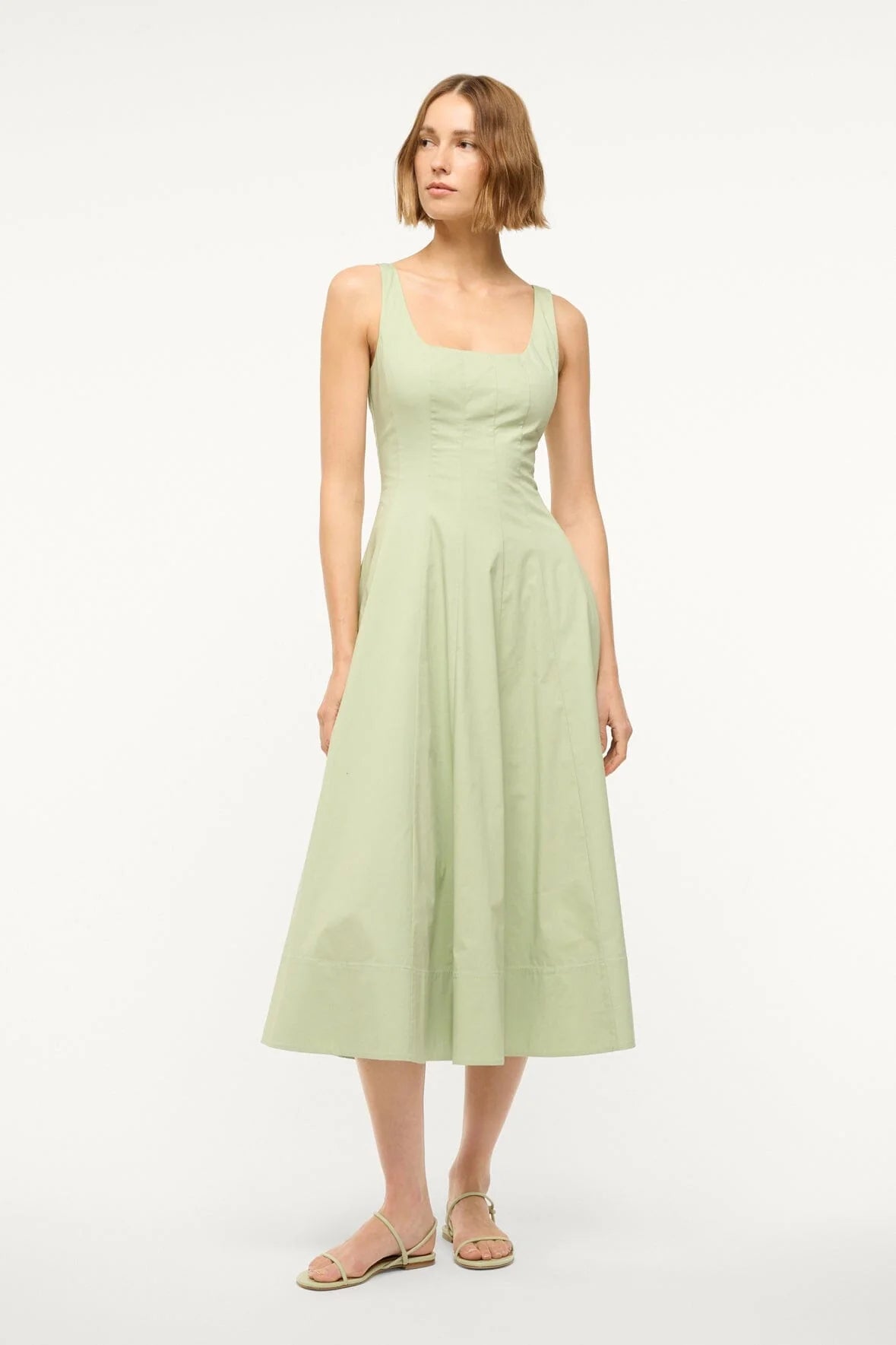 Staud-Wells Dress Pale Jade