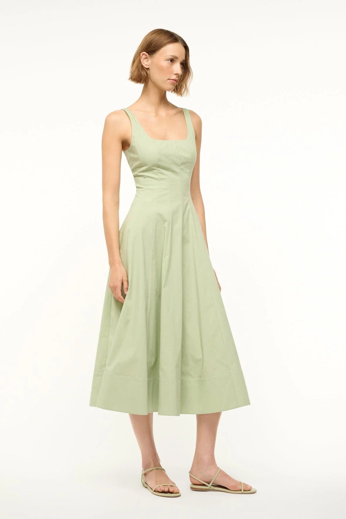 Staud-Wells Dress Pale Jade