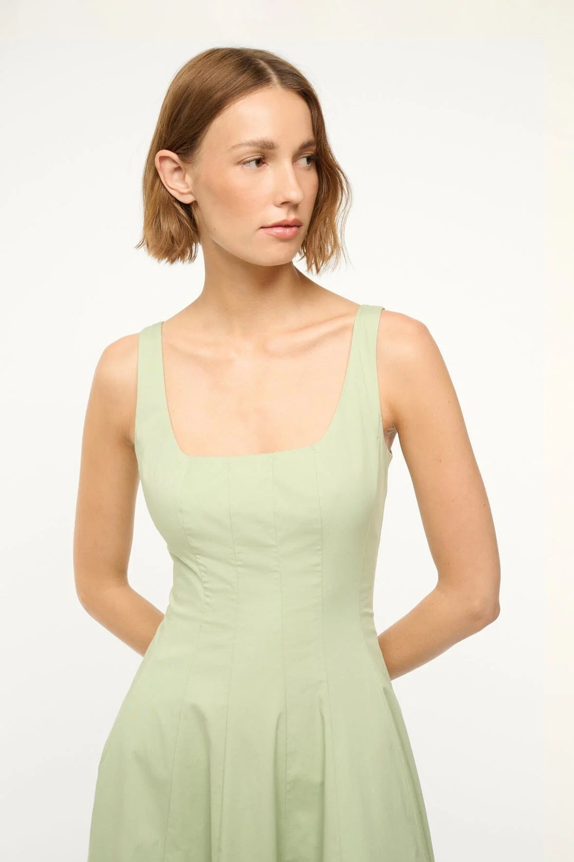 Staud-Wells Dress Pale Jade