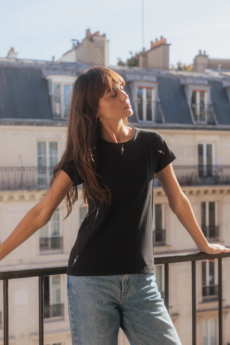 Catherine Gee - Embroidered Cotton T-Shirt - Bolt