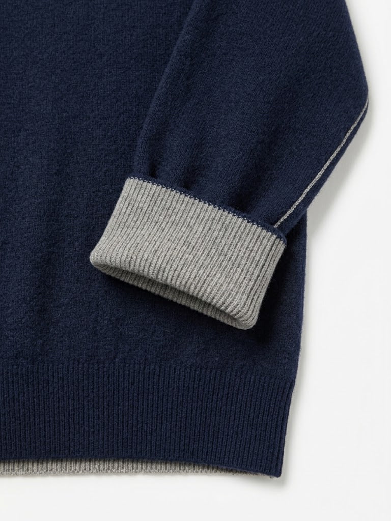 Jumper1234 - Double Face Sweat - Grey/Navy