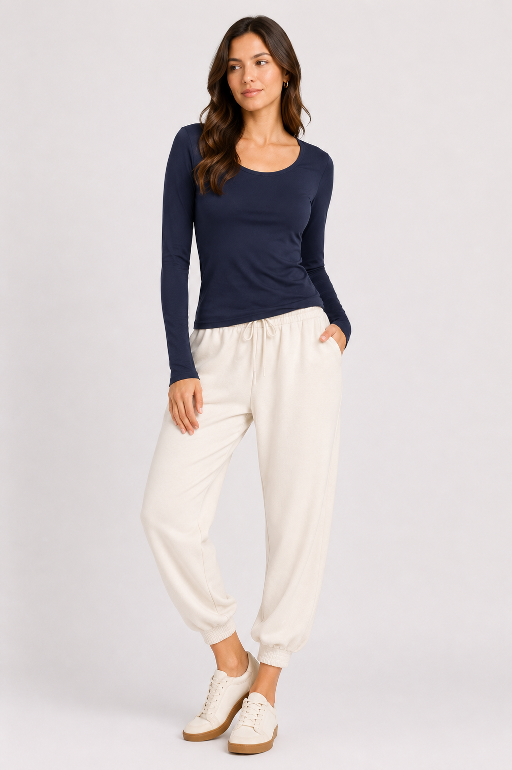 MILA - Long Sleeve Crew - Navy