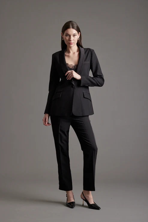 Janet Howard - Parker Tuxedo Trouser - Black