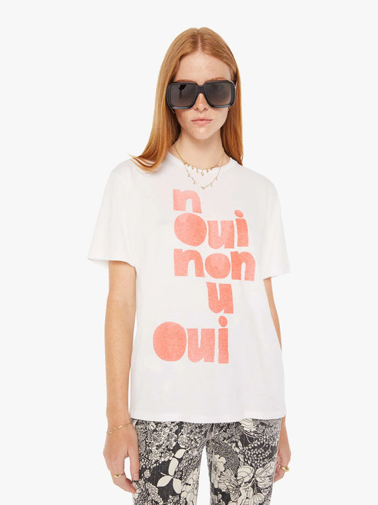 Mother - The Rowdy Cotton Graphic T-Shirt Oui Non