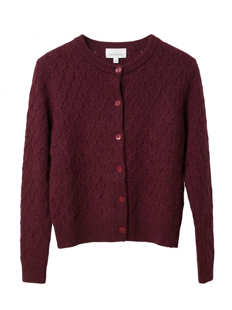 W. Cashmere - Aurelia Cardigan - Cherry