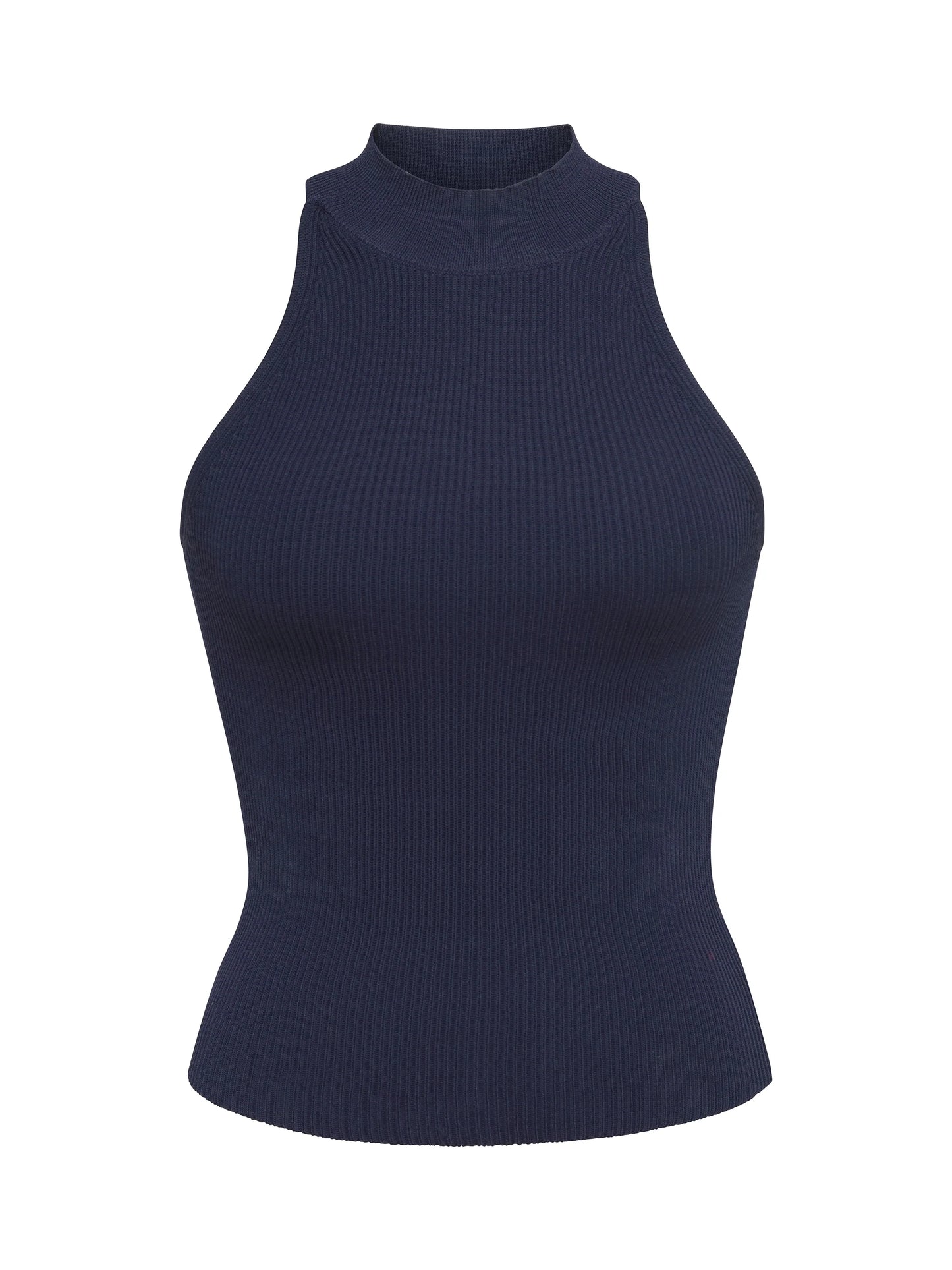 DL1961 - Mock Neck Top Instasculpt™ Rib - Bright Navy