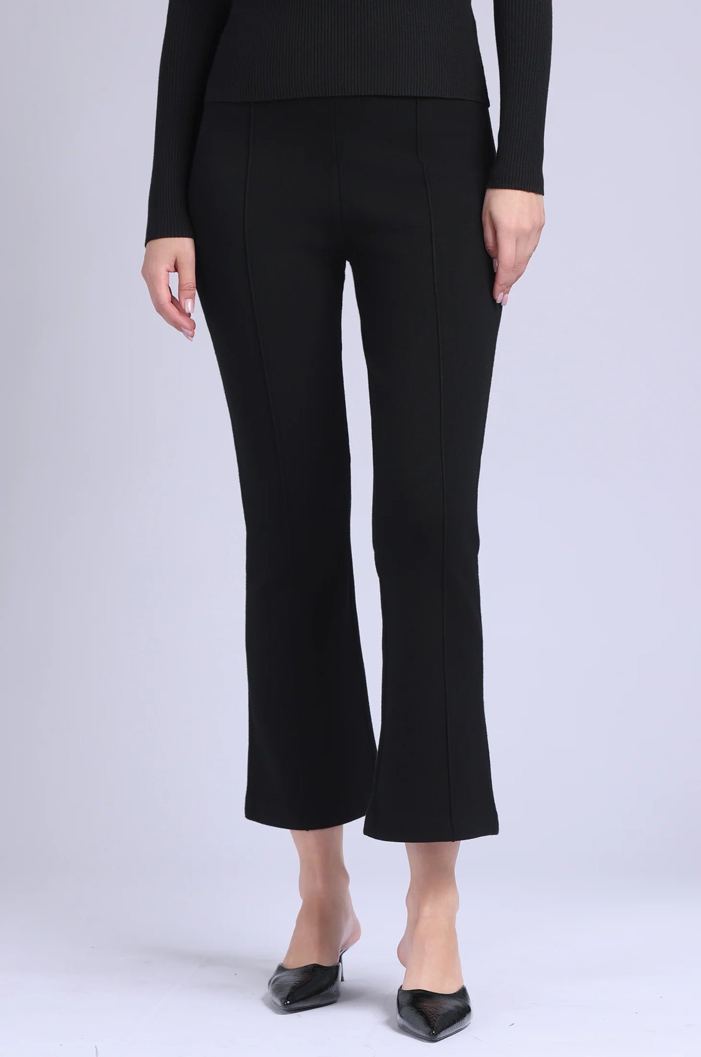 Minnie Rose - Viscose Kick Flare Pants - Black