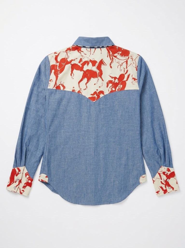 La Prestic Ouiston - Western Top - Chambray Mix