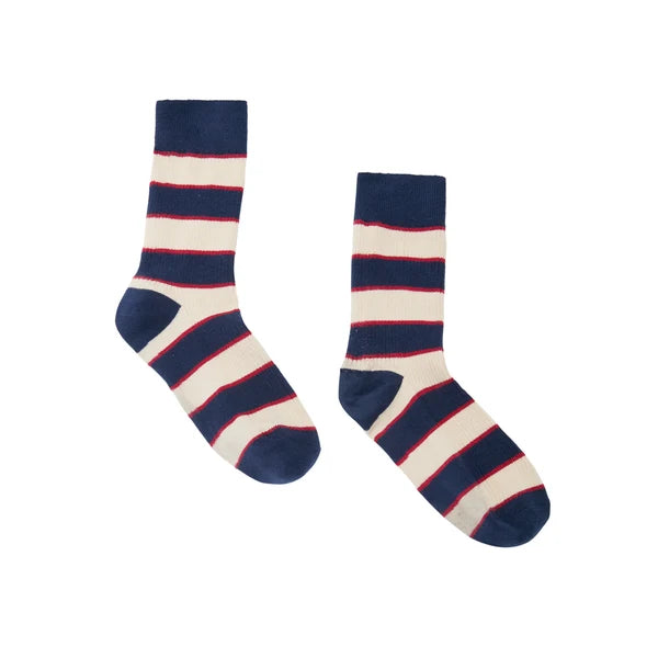 The Great - Collegiate Sock - Green, Hot Red, Navy