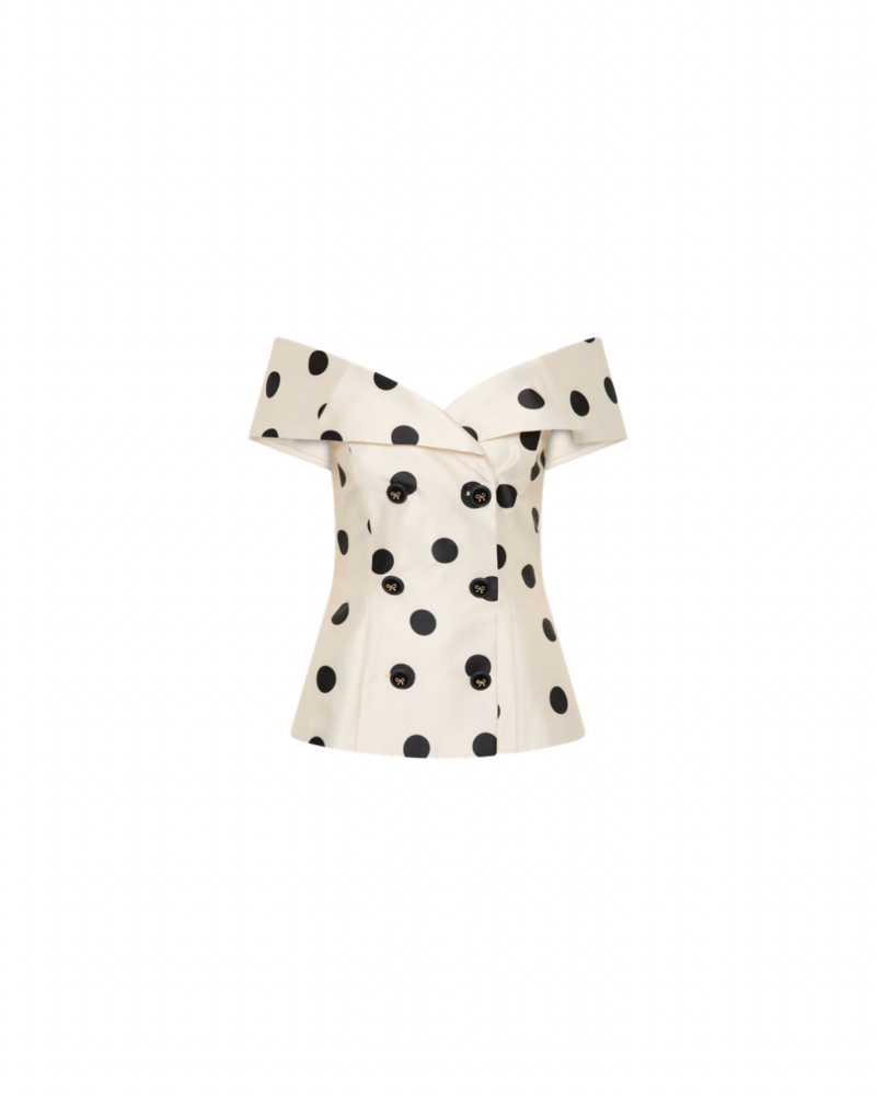 Rebecca Vallance - Bacio Top - Black Spots