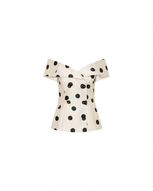 Rebecca Vallance - Bacio Top - Black Spots