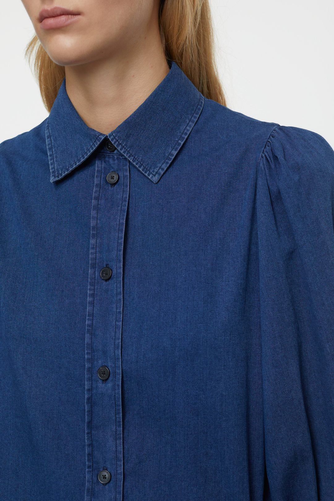 Closed - Denim Blouse with Voluminous Sleeves