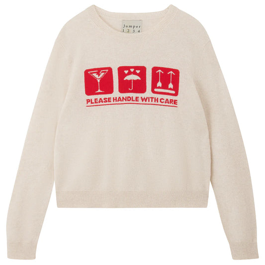 Jumper 1234 Care Crew Sweater in Oatmeal