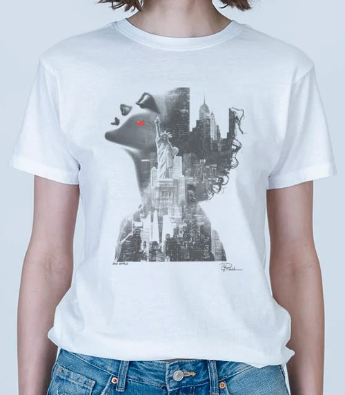 CPress Studio - Big Apple Mushie Tee - Worn White