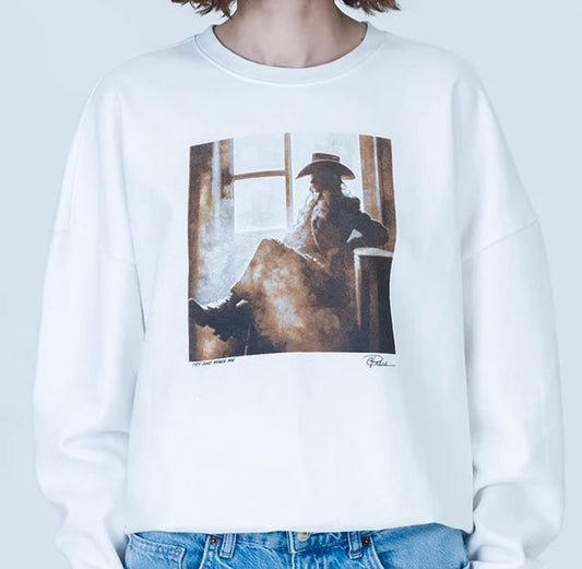 CPress Studio - Try & Make Me Cozy Sweatshirt - Worn White