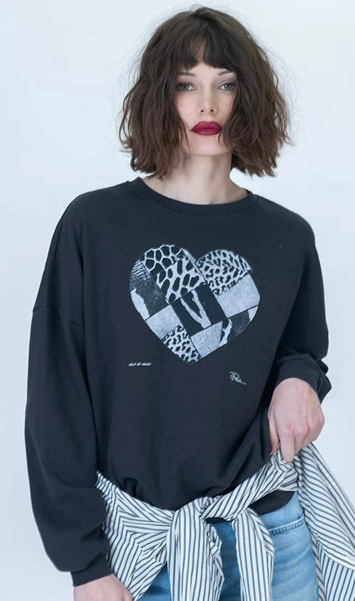 CPress Studio - Wild at Heart Sweatshirt - Worn Black