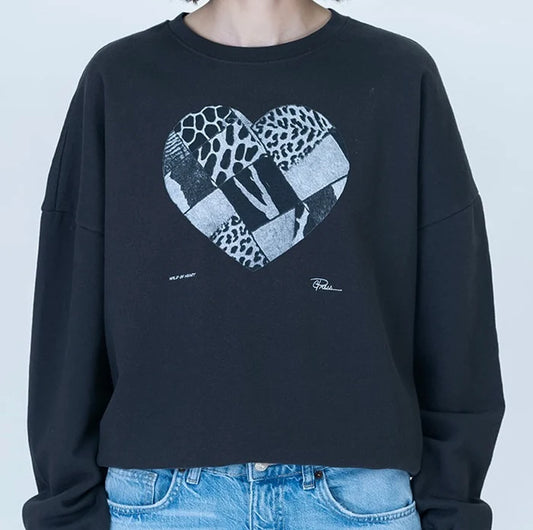 CPress Studio - Wild at Heart Sweatshirt - Worn Black