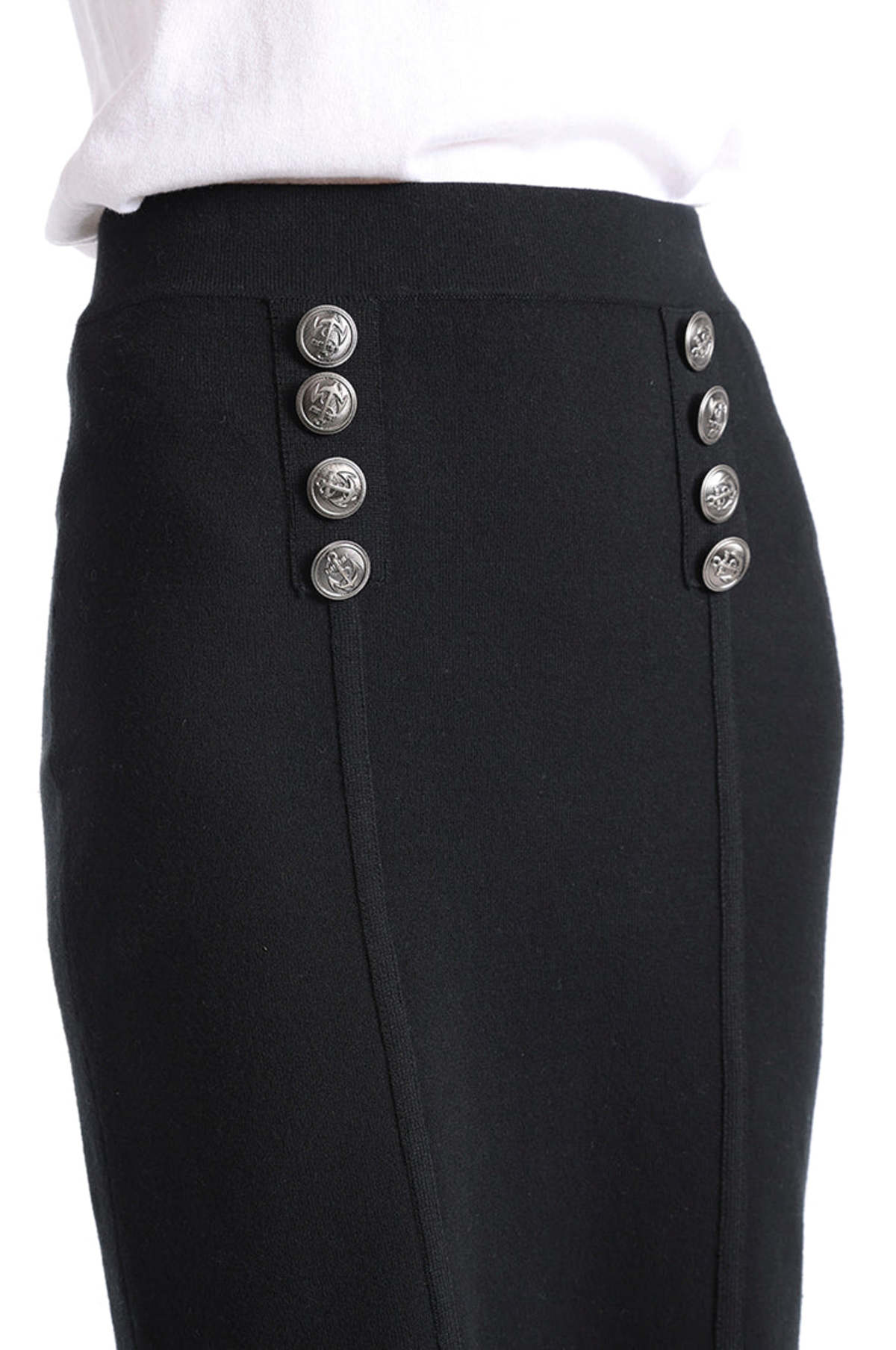 Minnie Rose - Sailor Pencil Skirt - Black
