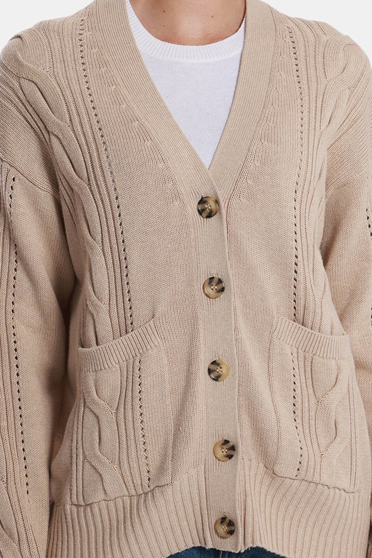 Minnie Rose - Oversized Cardigan - Brown Sugar