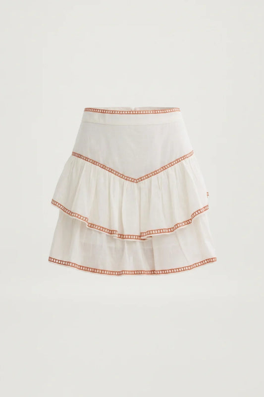 Scarlett Poppies - Vannie Skirt - Papyrus/Burnt Orange