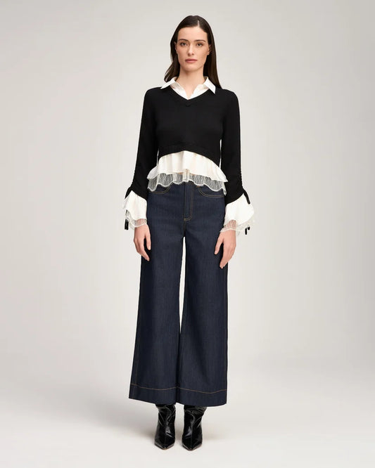 Cinq a Sept - Milla Pullover - Block & Ivory
