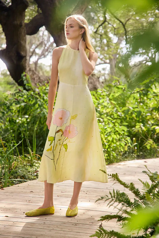 Faith Dress Floral Sleeveless Fit and Flare Midi Dress