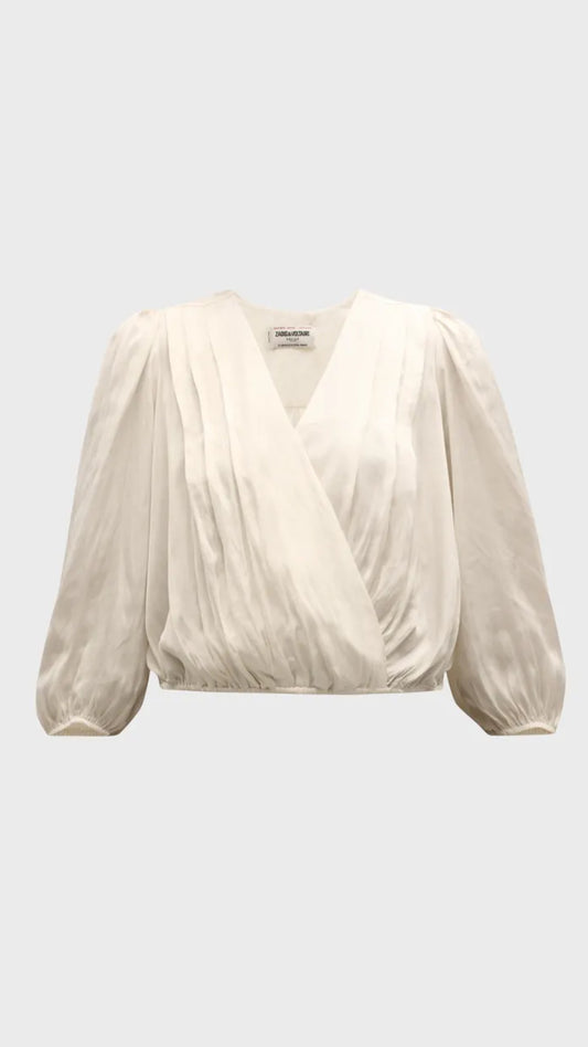 Zadig & Voltaire- Tyfon Satin Top- Sugar