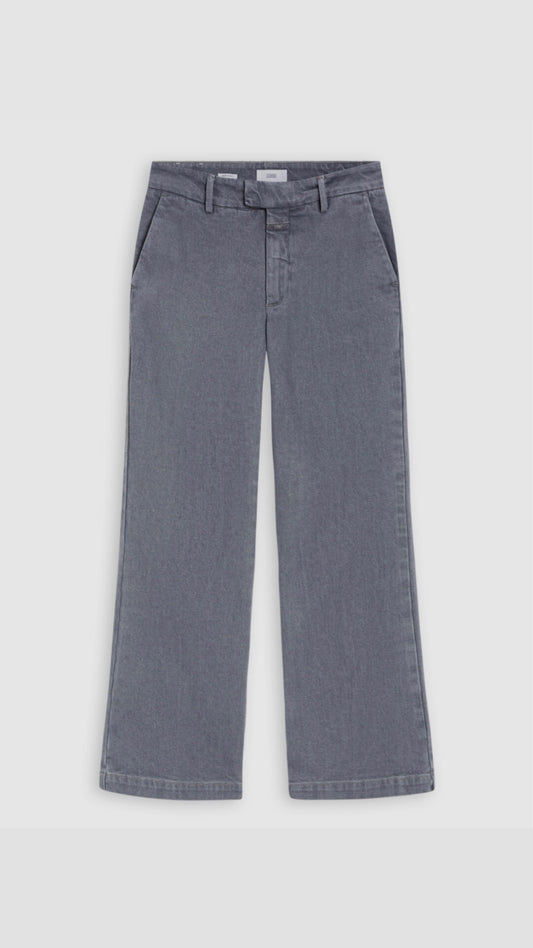 Closed- Denim Style Wharton Pant- Mid Grey