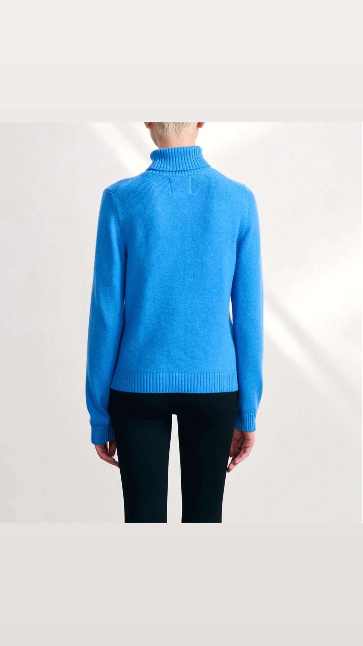 Jumper 1234- Vail Cashmere Roll Collar- Sky