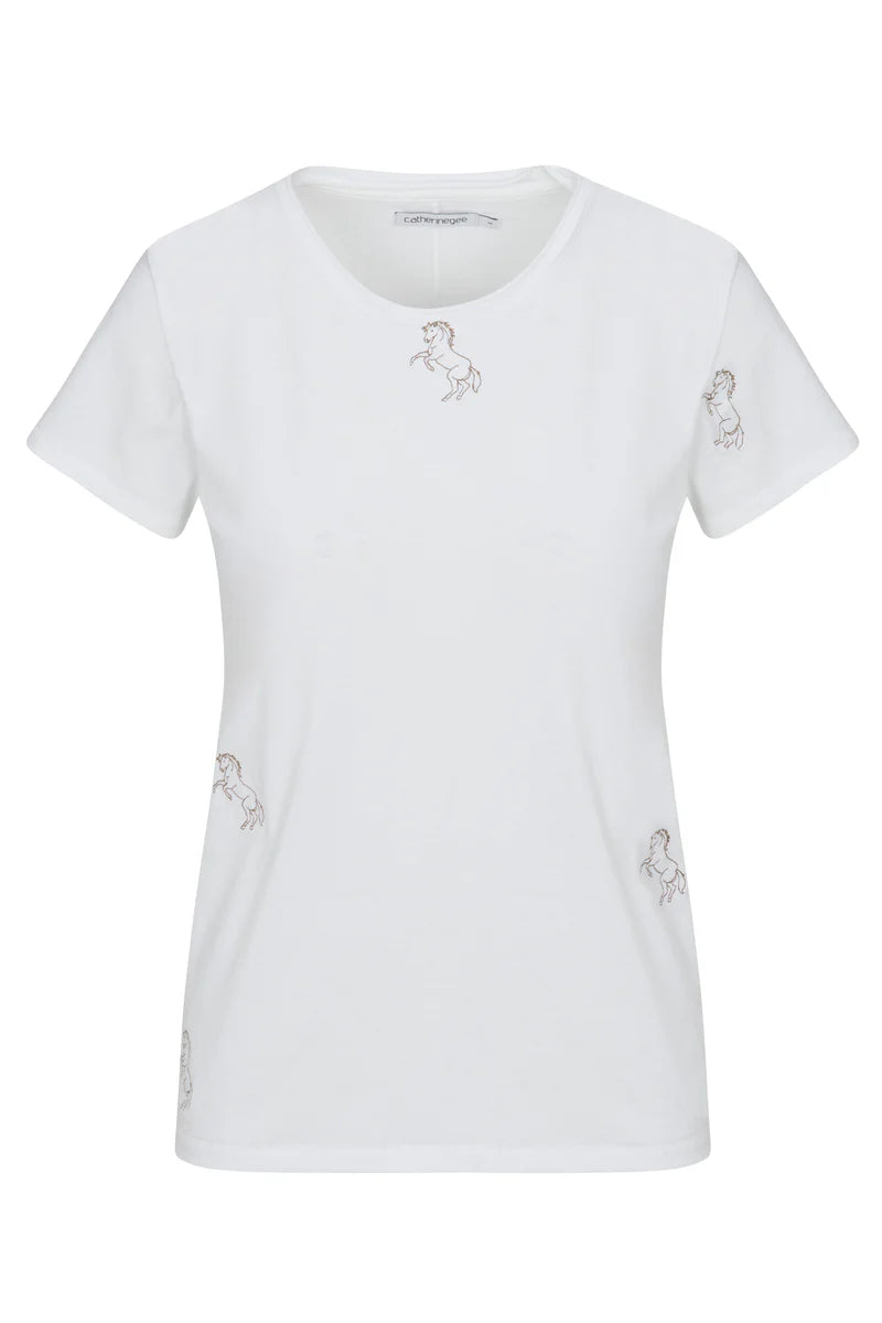Catherine Gee - Embroidered T-Shirt - Horse