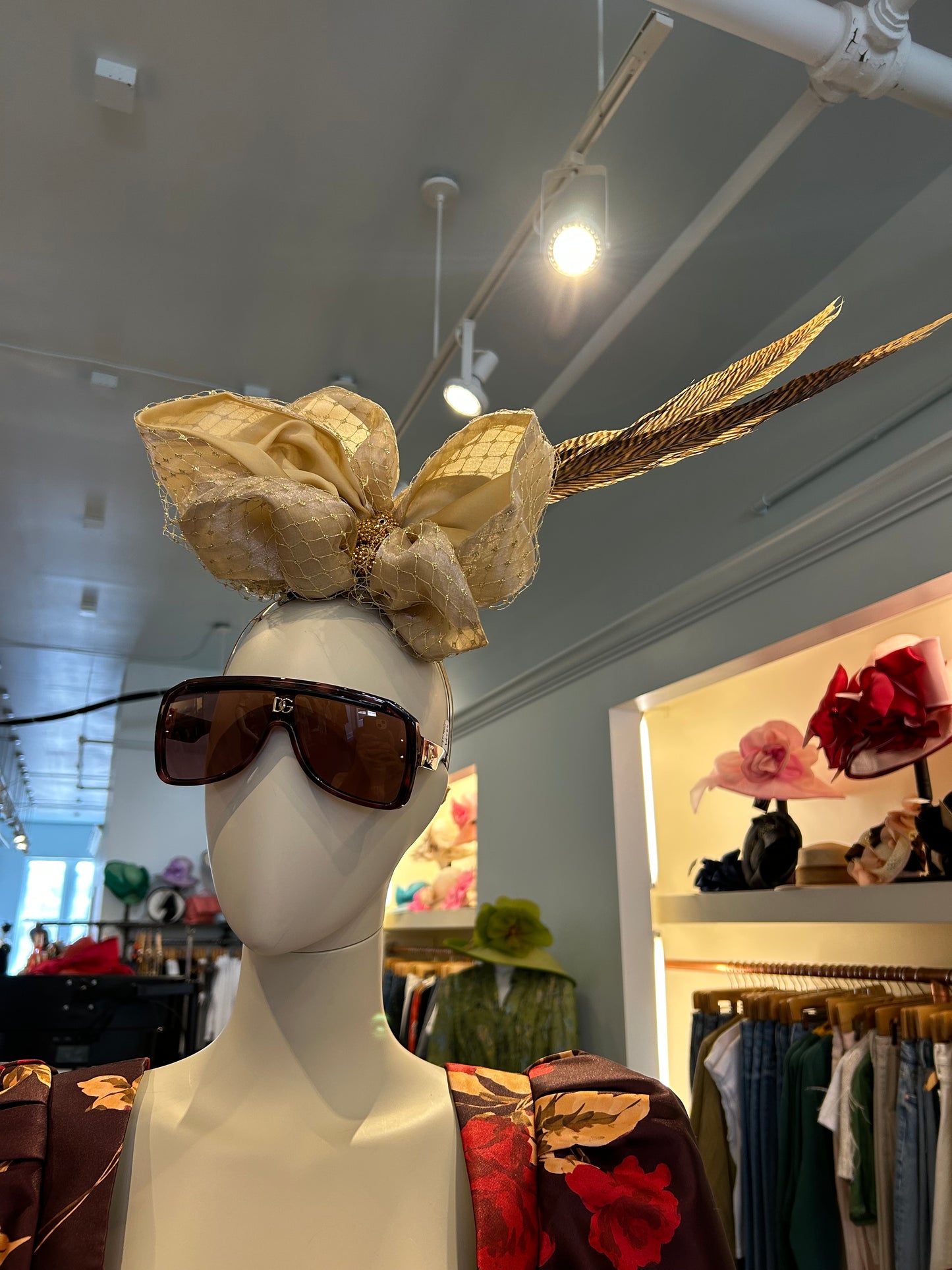 Christine Moore - Crystal Fascinator - Beige