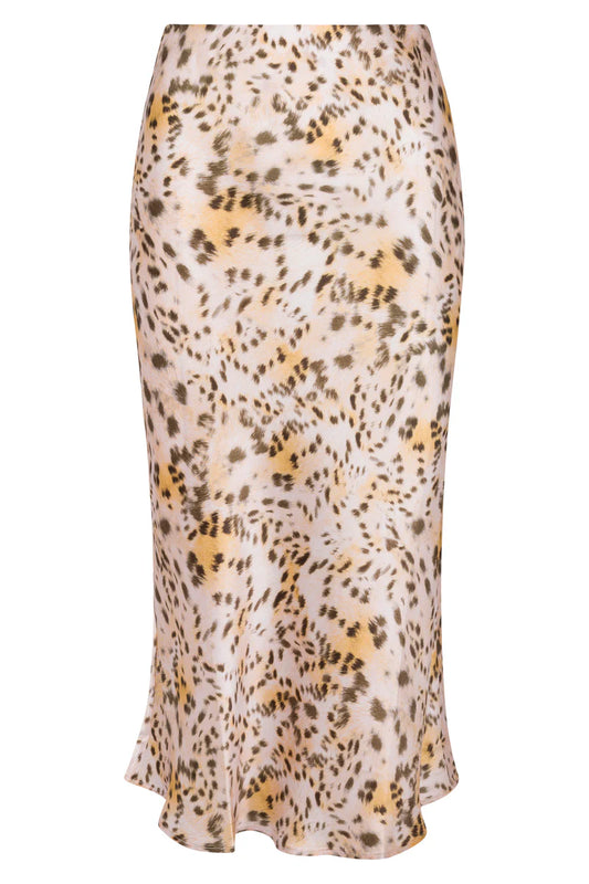 Catherine Gee Blush Leopard Siena Slip Skirt